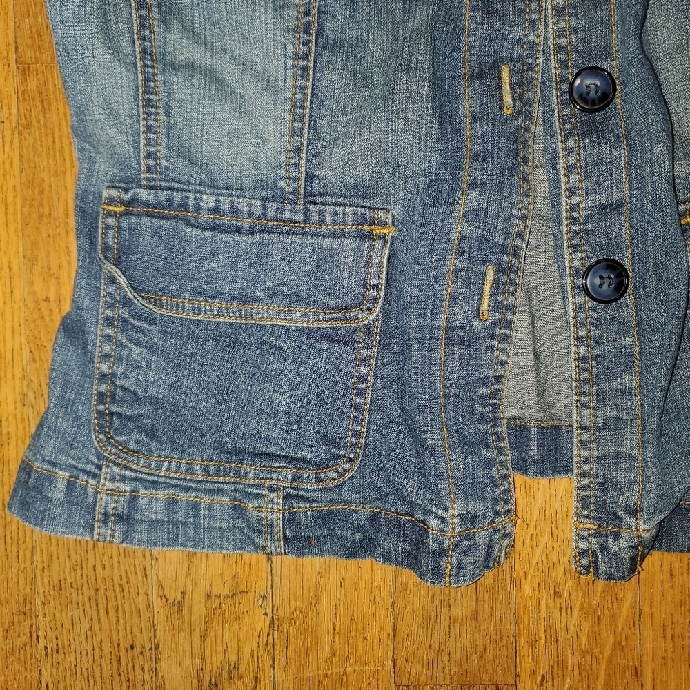 St. John's Bay Stretch Blue Jean Jacket - Picture 4 of 9